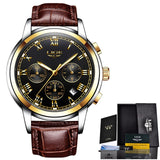 2019 LIGE Mens Watches Top Brand Luxury Men's Sport's Watch For Men Casual Leather Waterproof Watch Quarzt Clock Erkek Kol Saati