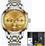 New Watches Men Luxury Brand LIGE Chronograph Men Sports Watches Waterproof Full Steel Quartz Men's Watch Relogio Masculino 2017