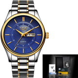 LIGE Men Watch 30m Waterproof Mens Watches Top Brand Luxury Steel Watch Chronograph Male Clock Casual sport relojes hombre