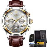 2019 LIGE Mens Watches Top Brand Luxury Men's Sport's Watch For Men Casual Leather Waterproof Watch Quarzt Clock Erkek Kol Saati