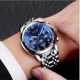 New Watches Men Luxury Brand LIGE Chronograph Men Sports Watches Waterproof Full Steel Quartz Men's Watch Relogio Masculino 2017