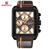 NAVIFORCE Men Fashion Creative Quartz Wrist Watch Sports Watches Top Brand Waterproof Leather Strap Clock Male Relogio Masculino
