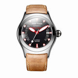 Reef Tiger/RT Sport Watches for Men Steel Big Skeleton Dial Watches Automatic Watches Leather Strap RGA704