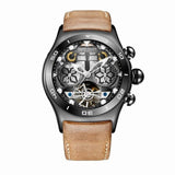 Reef Tiger Aurora Serier RGA703 Men Fashion Multifunction Concept Dial Automatic Mechanical Wrist Watch With Year Month Calendar
