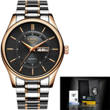LIGE Men Watch 30m Waterproof Mens Watches Top Brand Luxury Steel Watch Chronograph Male Clock Casual sport relojes hombre