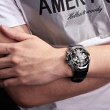 Reef Tiger/RT Luminous Sport Watches For Men Steel Tourbillon Watch Year Month Calendar Automatic Watch Relogio Masculino RGA703