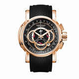 Reef Tiger/RT Outdoor Sport Quartz Watch with Chronograph Date Black Steel Rubber Strap Watches For Men RGA3063