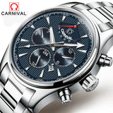 24 Jewels MIYOTA Automatic mechanical watch 50M water Top Brand Luxury CARNIVAL wristwatches mens Automatic mechanical watch