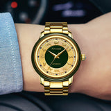 Fashion Zodiac Scale Dial Cyan Jade Men's Watch Sapphire Diamond inlay Clock Couple Automatic Mechanical Wrist Watches Ladies