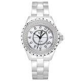 BUREI 18003 Switzerland watch women luxury brand J12 series Austria diamond Ceramic calendar Double black relogio feminino