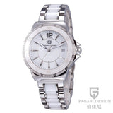 Pagani Brand Ladies Dress Quartz Watches Relogio Feminino Diamond Gorgeous Analog Display Ceramic Black Wristwatch For Women