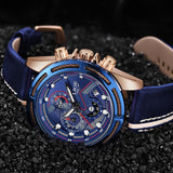 LIGE Watch Men Fashion Sport Quartz Clock Leather Mens Watches Top Brand Luxury Blue Waterproof Business Watch Relogio Masculino