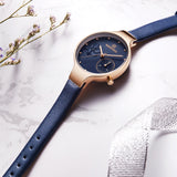 NAVIFORCE Luxury Brand Fashion Women Watches Ladies Dress Simple Clock Blue Leather Quartz Watch relogio feminino New Year gift