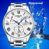 Carnival Energy display Switzerland Top Brand mechanical Watches Men military Luxury full steel Waterproof men Watch clock reloj
