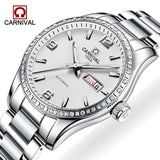 Carnival watch men's mechanical watch automatic movement date stainless steel watch clock