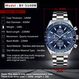 Men Watch BENYAR Top Brand Luxury Full Steel Business Quartz Watch Men Casual Waterproof Sports Watches Clock Relogio Masculino
