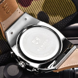 BENYAR Big Dial Sport Watch Men Waterproof Outdoor Military Chronograph Quartz Leather Watch Army Male Clock Relogio Masculino