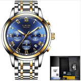 New Watches Men Luxury Brand LIGE Chronograph Men Sports Watches Waterproof Full Steel Quartz Men's Watch Relogio Masculino 2017