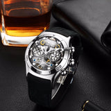 Reef Tiger/RT Luminous Sport Watches For Men Steel Tourbillon Watch Year Month Calendar Automatic Watch Relogio Masculino RGA703