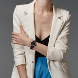 Kenneth Cole Womens Watches See-through Leather Buckle Quartz Blue Waterproof Original Luxury Brand Watches For Women KC2643