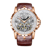 2019 New Design OBLVLO Brand Luxury Transparent Hollow Skeleton Watches for Men Tourbillon Rose Gold Automatic Watches OBL3609
