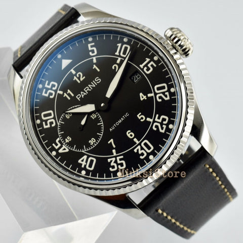 45mm Black Sea Automatic men watches date schwarz Zifferblatt Saphirglas Luminous sapphire glass De luxe En Acier Plein Noir