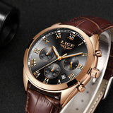 2019 LIGE Mens Watches Top Brand Luxury Waterproof 24 Hour Date Quartz Clock  Male Leather Sport Wrist Watch Relogio Masculino