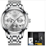 New Watches Men Luxury Brand LIGE Chronograph Men Sports Watches Waterproof Full Steel Quartz Men's Watch Relogio Masculino 2017