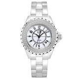BUREI 18003 Switzerland watch women luxury brand J12 series Austria diamond Ceramic calendar Double black relogio feminino