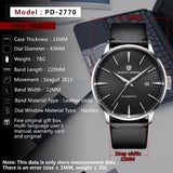 PAGANI DESIGN Brand Watch Men Automatic Mechanical Wristwatches Mens Leather Waterproof Watches New Men's Clock relojes hombre