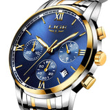 LIGE Watches Men Luxury Brand Fashion Business Quartz Man watch Six Pin Sport Waterproof Clock watch men Full Steel Wristwatches