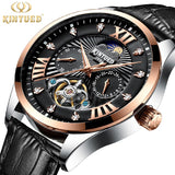 KINYUED New Automatic Military Watch Men Moon Phase Self Wind Waterproof Mens Mechanical Watches Tourbillion Montre Luxe Homme