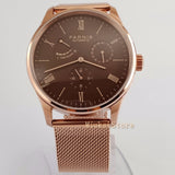 42mm Brown Navy Sea Automatic men watches schwarz Zifferblatt Saphirglas sapphire glass De luxe En Acier Plein Noir Power Reserv