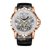 2019 New Design OBLVLO Brand Luxury Transparent Hollow Skeleton Watches for Men Tourbillon Rose Gold Automatic Watches OBL3609