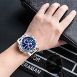 MEGIR Top Brand Luxury Fashion Leather Strap Quartz Men Watches Casual Date Business Male Sport Wristwatches Clock Chronograph