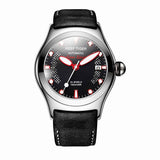 Reef Tiger/RT Sport Watches for Men Steel Big Skeleton Dial Watches Automatic Watches Leather Strap RGA704