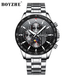 Luxe mannen merk horloges rvs mechanische Automatische business man horloges waterdicht Multifunctionele mens watch