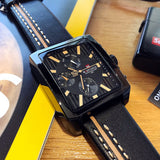 NAVIFORCE Men Fashion Creative Quartz Wrist Watch Sports Watches Top Brand Waterproof Leather Strap Clock Male Relogio Masculino