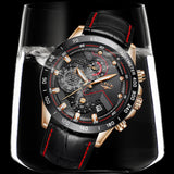 LIGE Mens Watches Top Brand Luxury Quartz Watch Gold Men Casual Leather Military Waterproof Sport Wristwatch Relogio Masculino