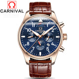 Carnival Sport Automatic Watch Men Waterproof 150M Diver Sapphire Crystal Mens Mechanical Watches Multifunction Male Clock Saat