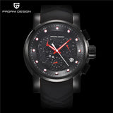 Mens Watches Top Luxury Brand PAGANI DESIGN Sport Military Quatz Watch Silicone Strap Chronograph Waterproof Men's Wrist watch