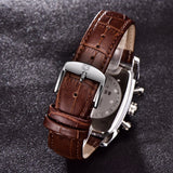 Benyar Square Men Watch Top Brand Luxury Business Waterproof Quartz Leather Sport Wrist Watch Men Clock Male Relogio Masculino