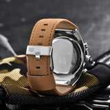BENYAR Big Dial Sport Watch Men Waterproof Outdoor Military Chronograph Quartz Leather Watch Army Male Clock Relogio Masculino