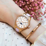 Bestdon Diamond Women Watches Top Brand Luxury Fashion Moon Phase Quartz Wrist Watch Ceramic Waterproof Clock Dropshipping 2019