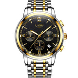 LIGE Watches Men Luxury Brand Fashion Business Quartz Man watch Six Pin Sport Waterproof Clock watch men Full Steel Wristwatches