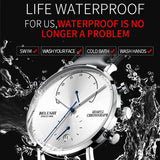 Mens Waterproof Watches Leather Strap Slim Quartz Casual Business Mens Wrist Watch Top Brand Belushi 537 Male Clock 2019 Fashion