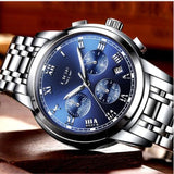 New Watches Men Luxury Brand LIGE Chronograph Men Sports Watches Waterproof Full Steel Quartz Men's Watch Relogio Masculino 2017