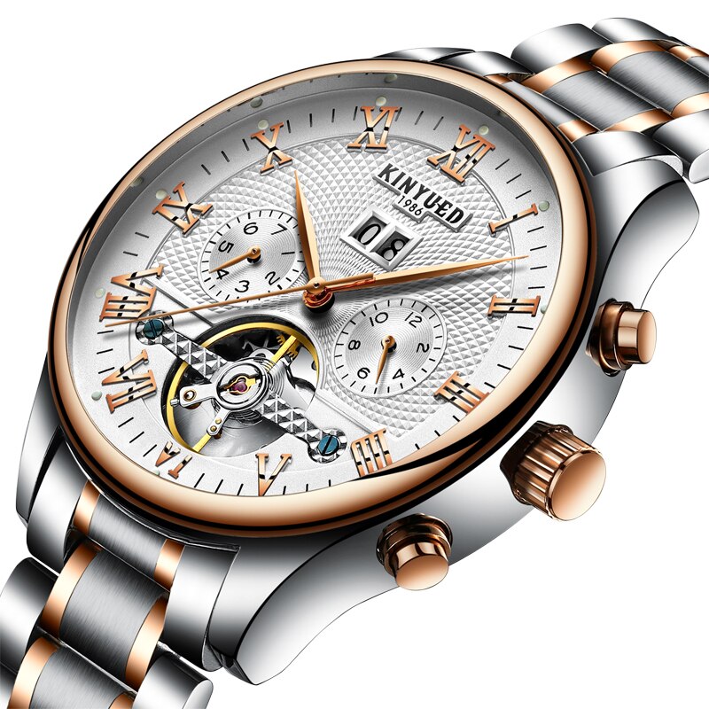 2018 Men's Watches De Luxe Top Brand KINYUED Sapphire Mechanical Fashion Casual Sport Watch Wristwatch Men's Relogio Wrist Watch