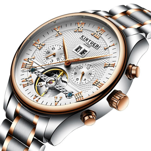 2018 Men's Watches De Luxe Top Brand KINYUED Sapphire Mechanical Fashion Casual Sport Watch Wristwatch Men's Relogio Wrist Watch