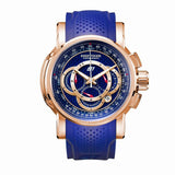 Reef Tiger/RT Outdoor Sport Quartz Watch with Chronograph Date Black Steel Rubber Strap Watches For Men RGA3063